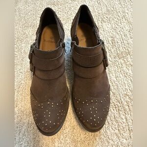 Ruff Hewn Women’s Brown Studded Zip Up Ankle Boots Size 7.5M Pre-Owned